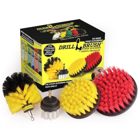 Drillbrush Drillbrush 5 in. W Soft/Medium Bristle Metal Handle Drill Brush Set 780330012620